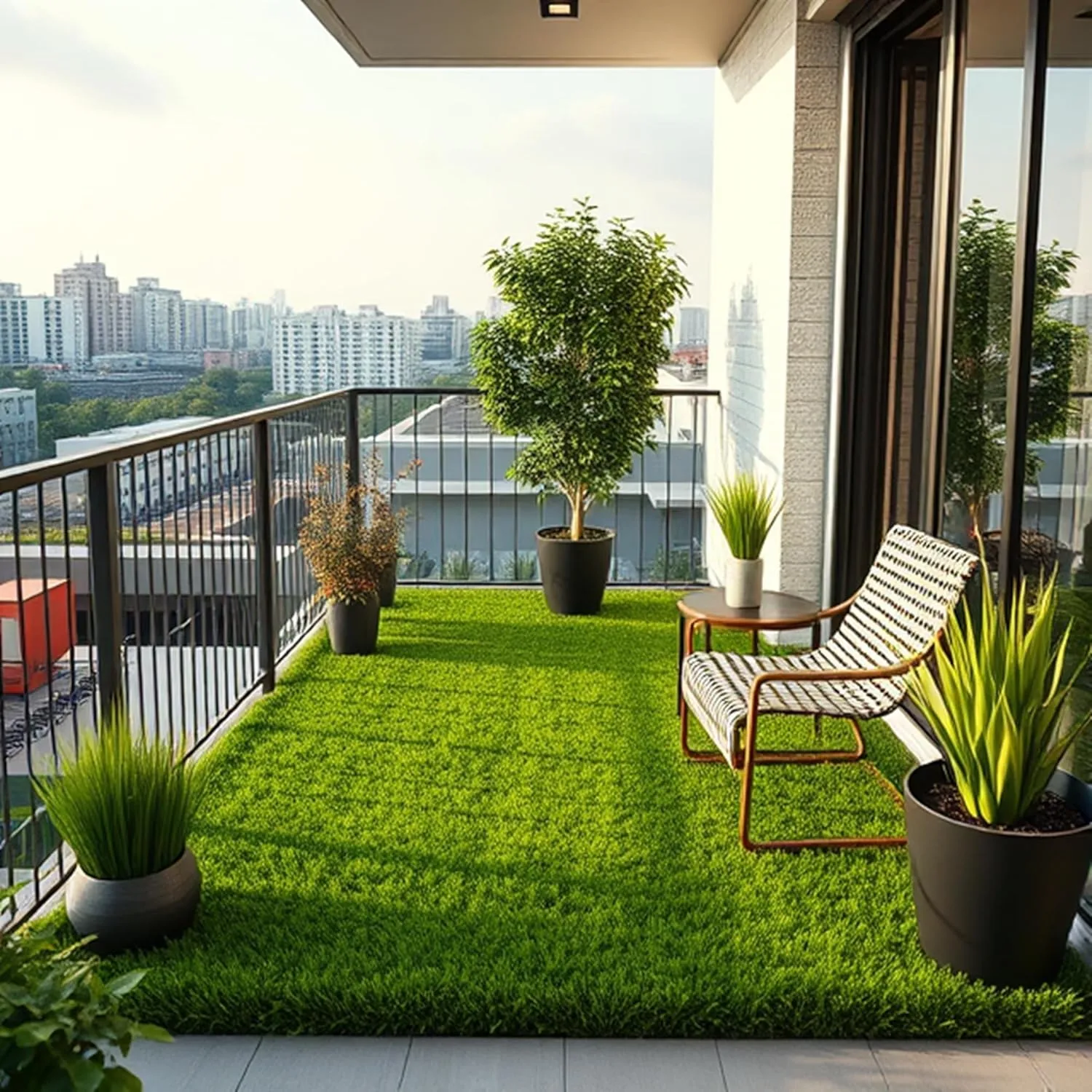 Artificial grass for balconies and terraces at Viraj Furnishing Studio in Nanded