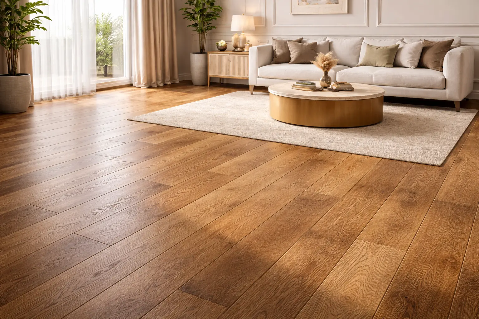 Wood finish flooring collection at Viraj Furnishing Studio in Nanded