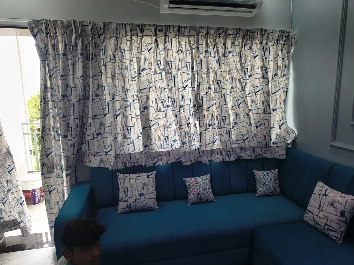 Curtain furnishing project by Viraj Furnishing Studio
